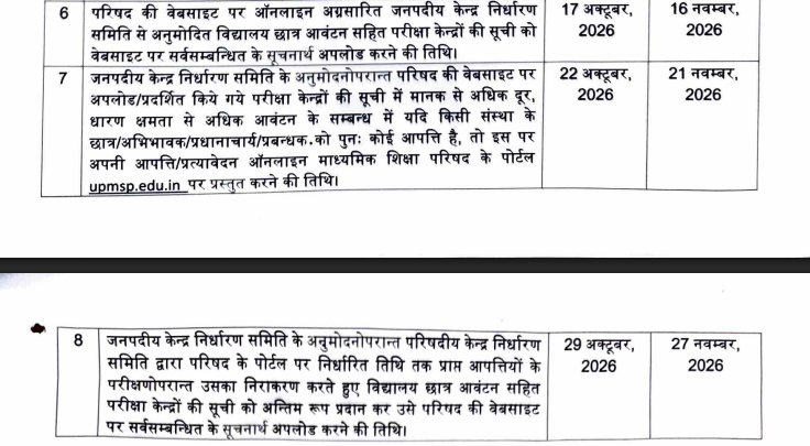 UP Board Center List 2027 Class 10th 12th: कब आएगा देखे यूपी बोर्ड ...